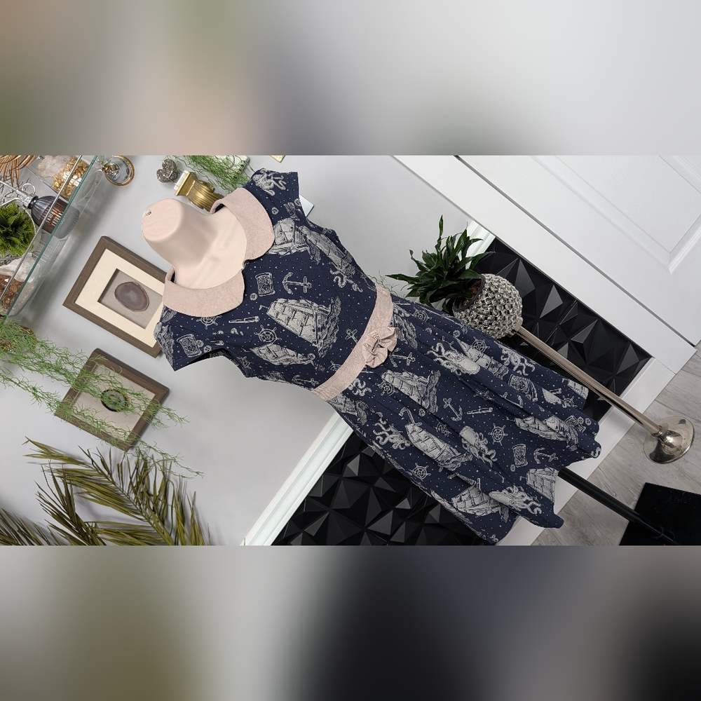 Sourpuss Nautical Kraken Dress SM *FLAW*